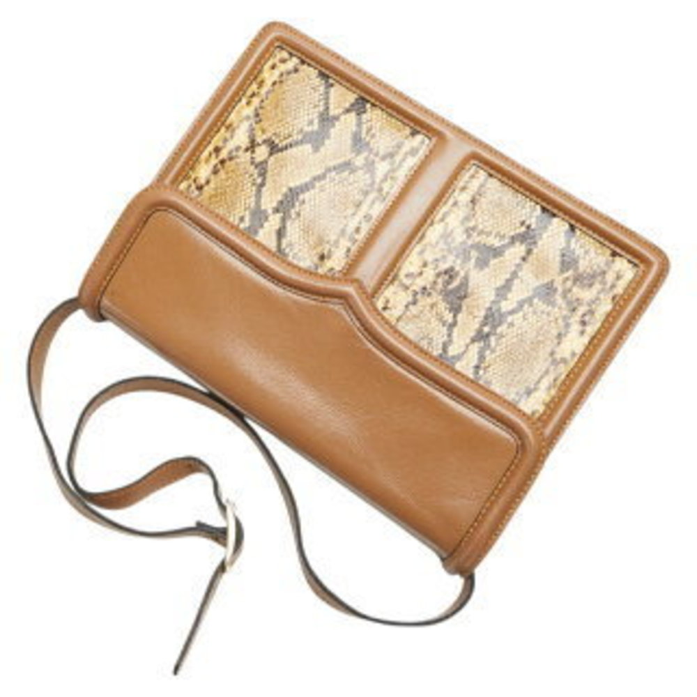 Saint Laurent Python Shoulder Bag Brown Leather S - image 4